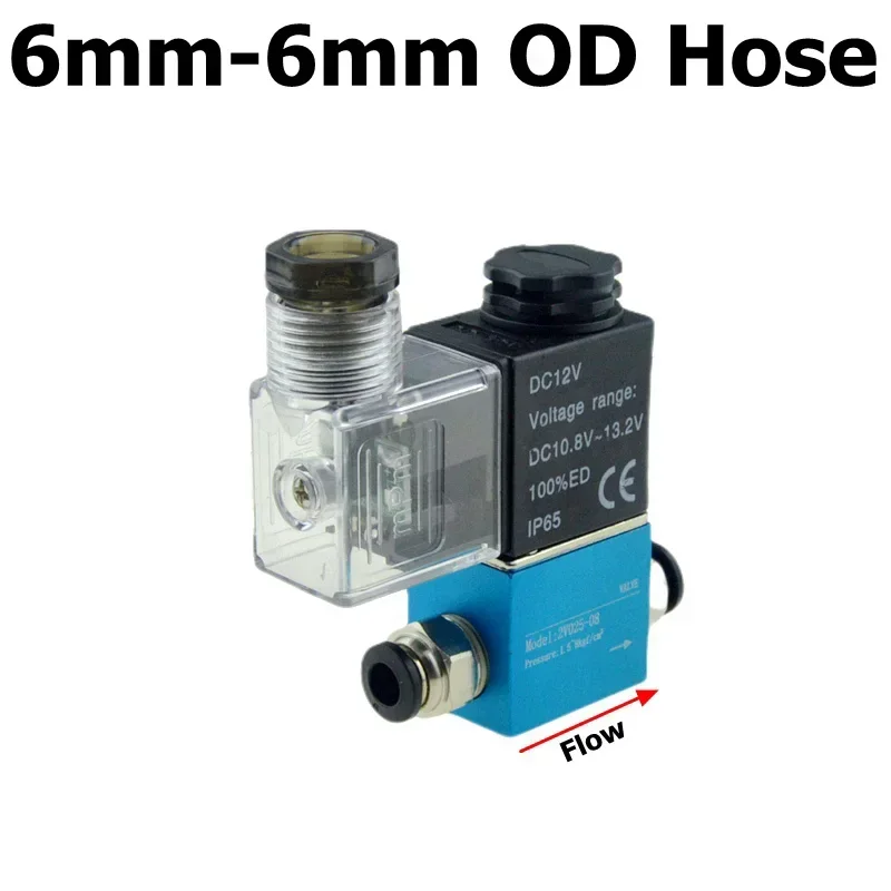12V 24V 220V Pneumatic Solenoid Valve 2 Position 1/4 Port 2 Way Normally Closed 2V025-08 Air Compressor Magnetic Control Valve