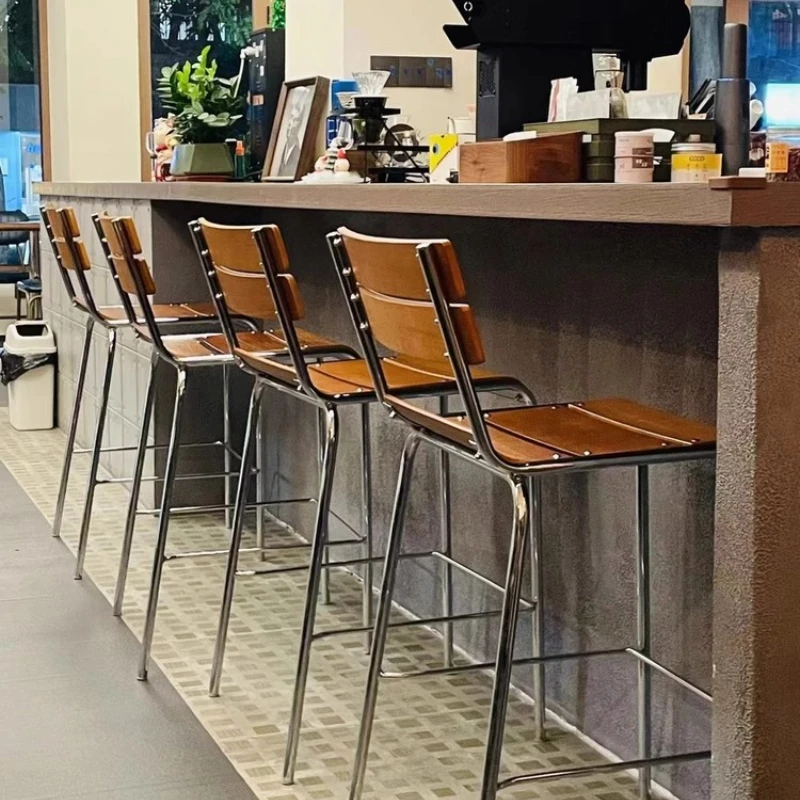 Retro bar chair Industrial style wrought iron high stool Cafe bar stool Medieval commercial high stool Island dining bar chair