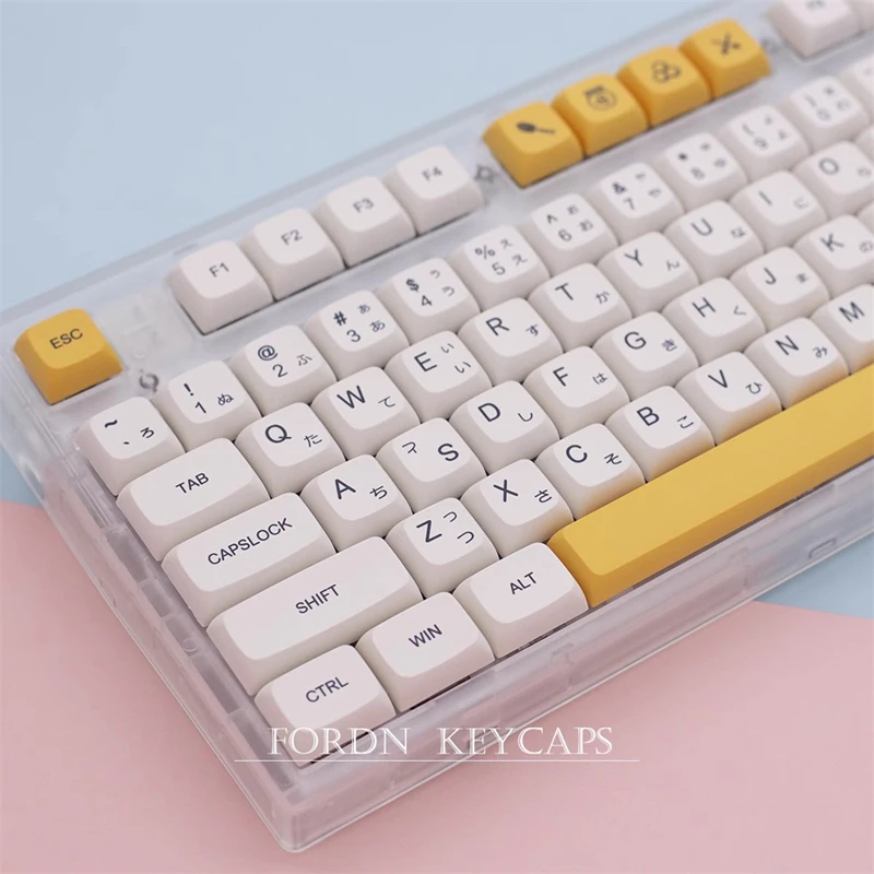 XDA PBT Keycaps 140 tasti coreano giapponese inglese Set Dye Sub miele latte per tastiera meccanica da gioco 61/64/68/84/75/87/96/104