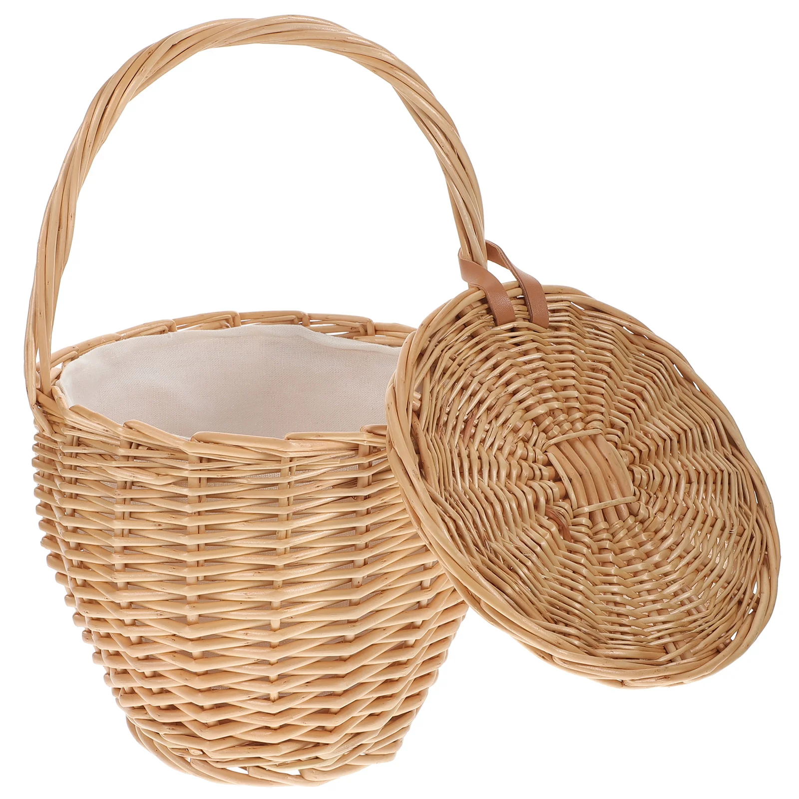 

Lunch Bag Holiday Party Beach Simple Style Handbag The Tote Outdoor Women Willow Vine Stylish Woman Girl Wallet