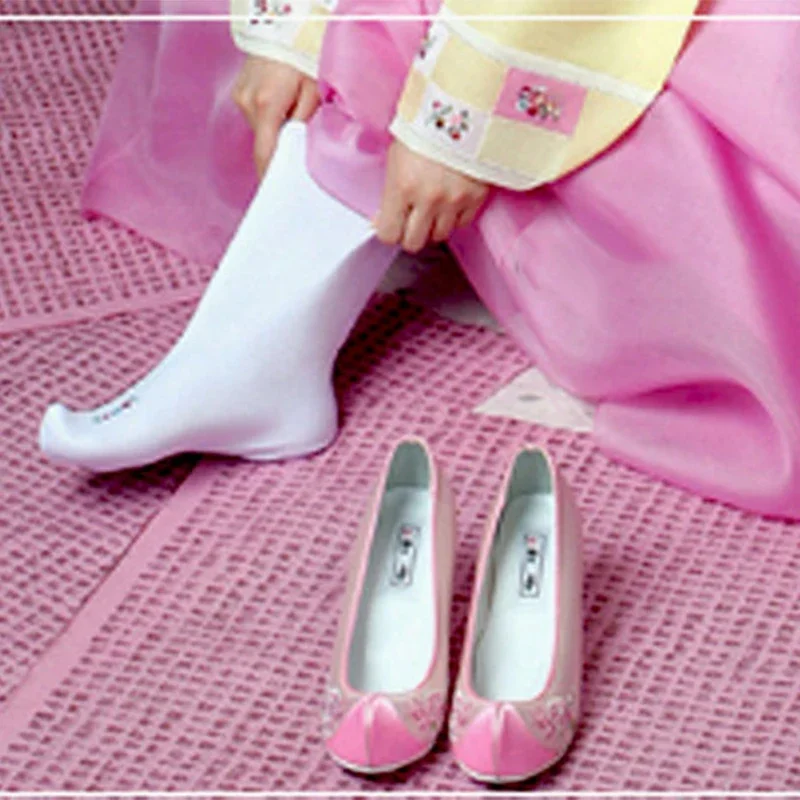 Hanbok Blumen schuhe Accessoires Socken koreanische nationale traditionelle Tanz socken hochwertige bestickte weiße Socken