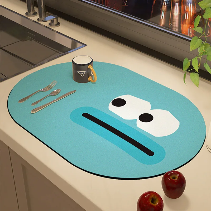 VIKAMA Desktop Bar Counter Water Absorbent Pad Heat Insulation High Temperature Resistant Coffee Table Mat Kitchen Drainage Pad