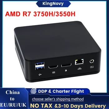 Cheap Gaming Mini PC AMD Ryzen7 3750H R5 3550H Barebone Computer Windows 11 Dual DDR4 NVMe Gaming Mini PC Dual 4K UHD HTPC WiFi