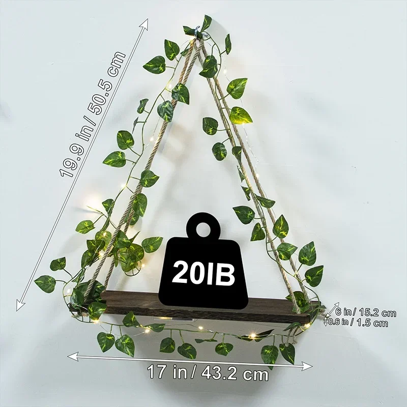 Creative Fashion Anti-True Green Plant Light Emitting Diode Light Wooden Wall Hanging Creative Background Decoration Bedroom Hom