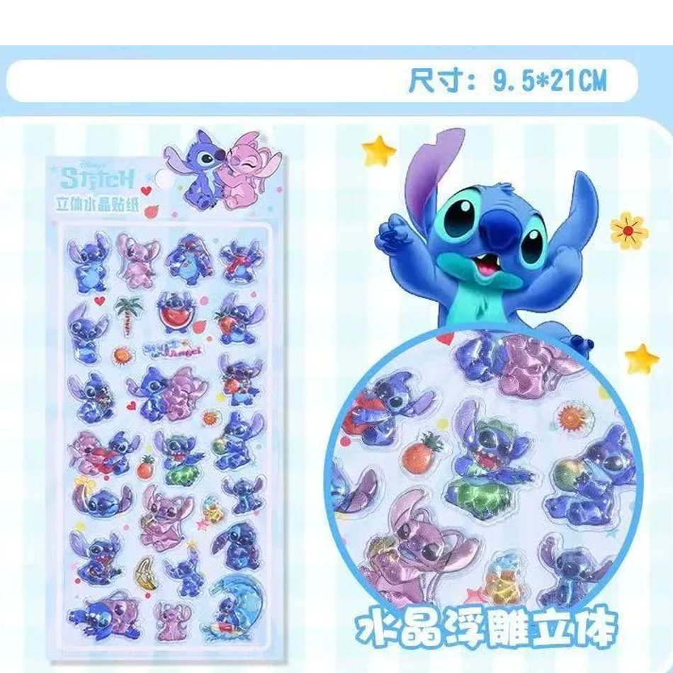 Kawaii Lilo&stitch 3D Crystal Stickers Creative Peripheral Zootopia Student Reward Diamond Sticker Phone Case Decoration