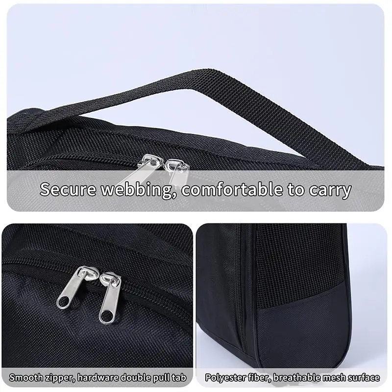 New Portable Oxford Cloth Shoe Carrier Bags Breathable Lightweight Handbag Dustproof Football Tennis Shoe Bag view 4