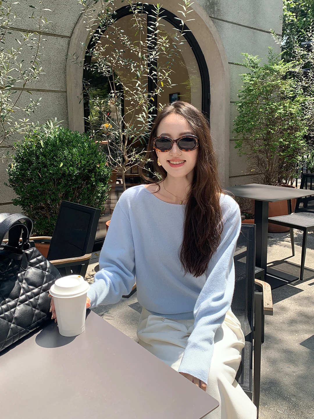 

Женский вязаный шерстяной свитер Ele с длинными рукавами, открытыми плечами и вырезом-лодочкой, повседневный, свободного кроя, стандартной длины, для подростков