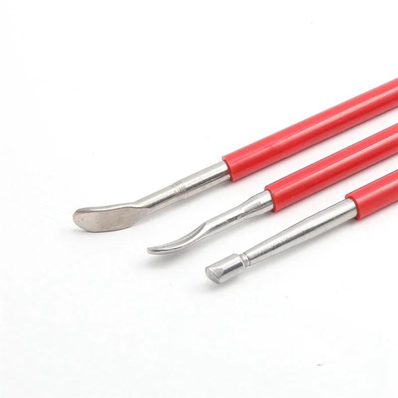 

AS94-3 шт. DIY инструменты для резьбы по коже ручной работы DIY кожаная скульптура ручной работы красный и серебристый