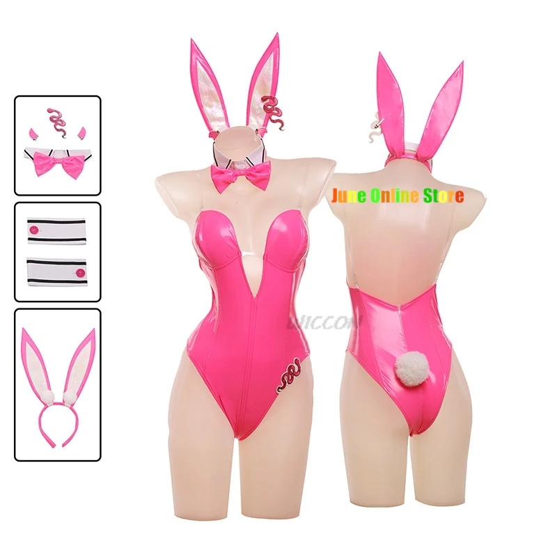 NIKKE-Costume de Cosplay de la Déesse de la VicQuantité pour Femme, Uniforme Sexy de Lapin Blanc Noir, Déguisement d'Halloween imbibé