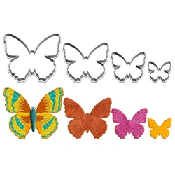 Four Specifications Cartoon Insect Butterfly,Vanessa,Plastics Mould,Cake Fondant Tool,Cookie Sushi and Fruit Cutters