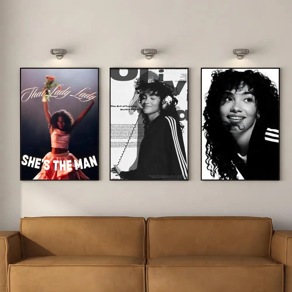Singer O-Olivia D-Dean Poster PP Self Adhesive Decorative poster Waterproof Waterproof for Apartment Bedroom