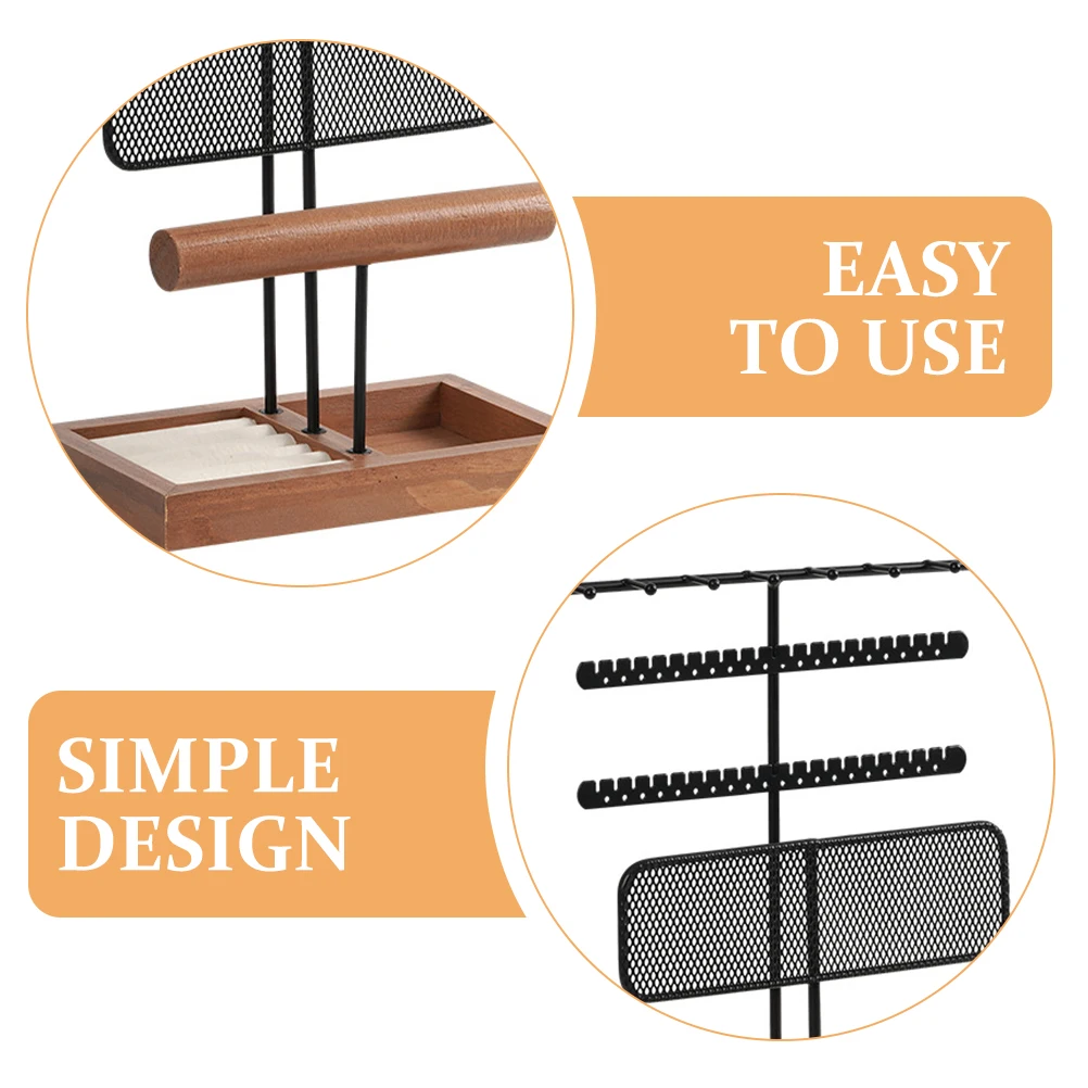

Multifunctional Jewelry Stand Organizer Holder Earring Storage Rack Desktop Bangle Display Holder Vintage Necklace Stand