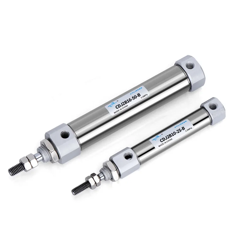 CDJ2B Type 12mm Bore 10~150mm Stroke Mini Pneumatic Cylinder Double Acting Single Rod Air Cylinder CDJ2B12-50 CDJ2B12-100