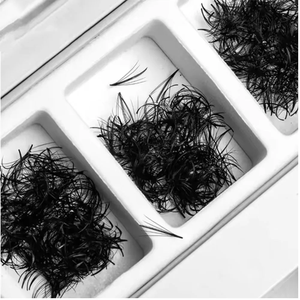 1000FANS Mix Box Pointy Base Wispy 5D 7D 9D Promade Volume Fan Eyelash Wispy Extension Loose Fans Sandwich Spikes False Lashes