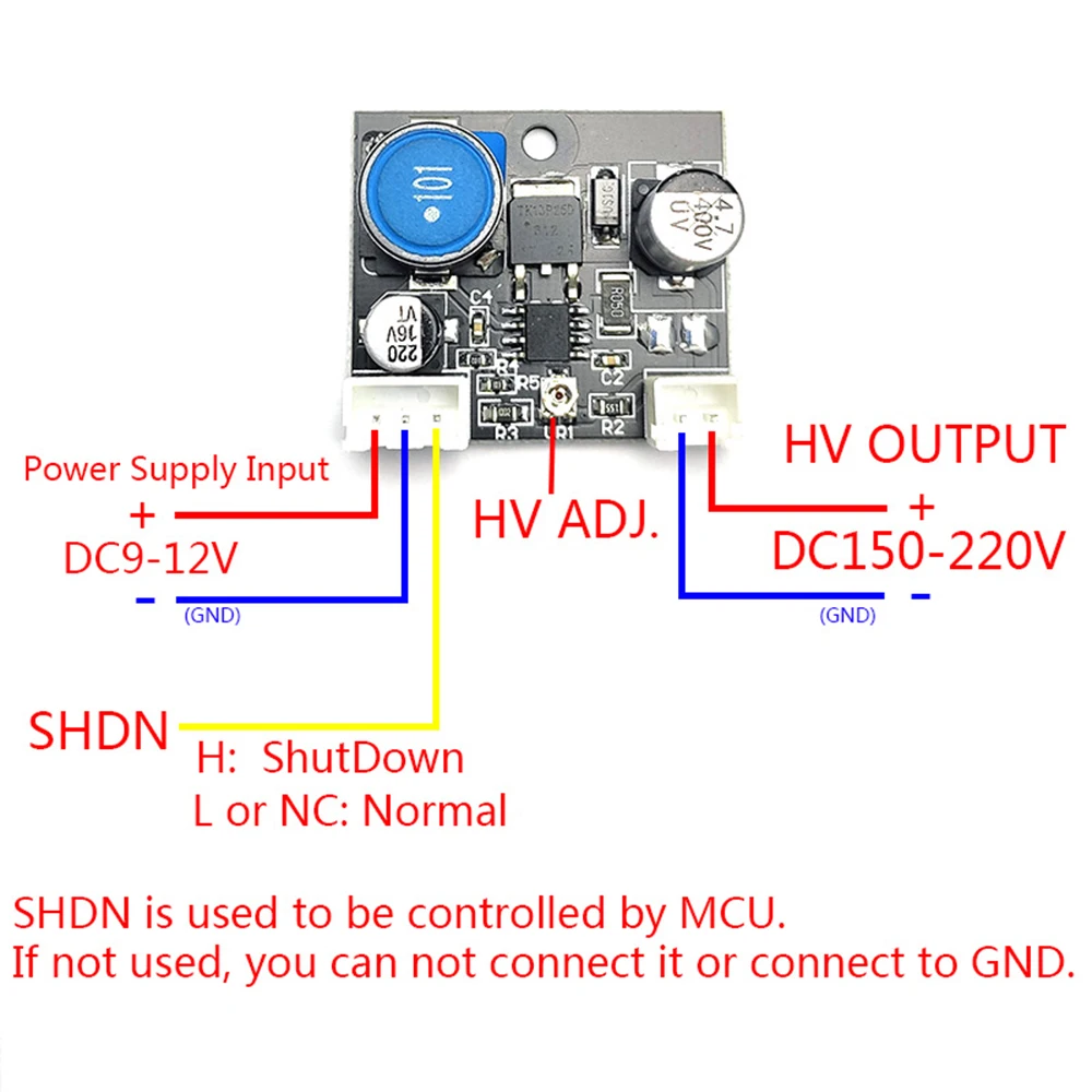 MAX1771 Glow Tube Power Supply DC-DC Step Up Boost Converter Module 5V-12V to 150-220V Voltage Regulator for Nixie Clock