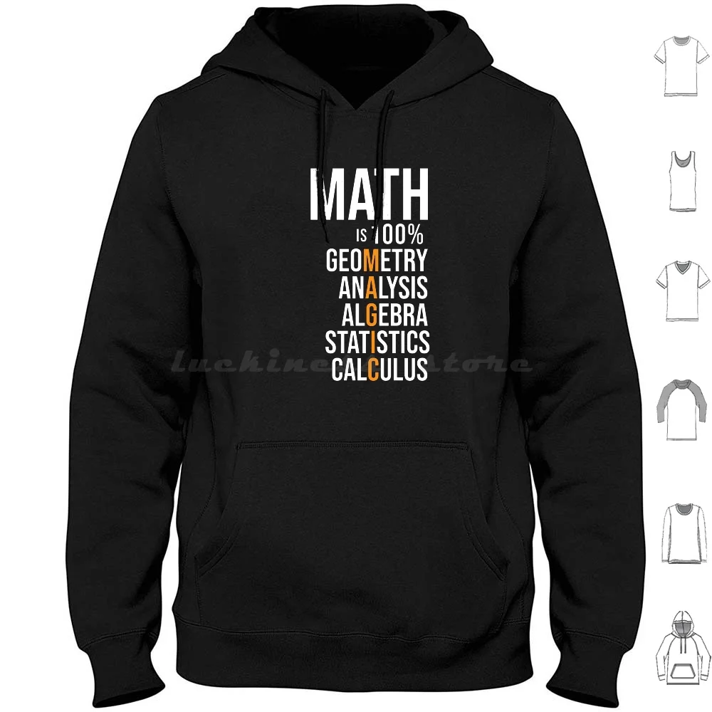 

Математика 100% волшебные толстовки с длинным рукавом Математика — это магия Анализ геометрии Алгебра Статистический камень Дорогая математическая типография