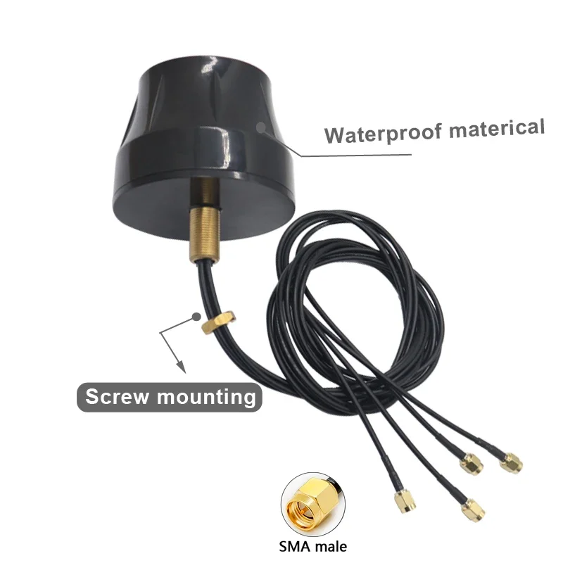 Long Range Combined Antenna, Waterproof Device with Screw Mount 600~6000Mhz RG 174 Cable, 4x4, 5G