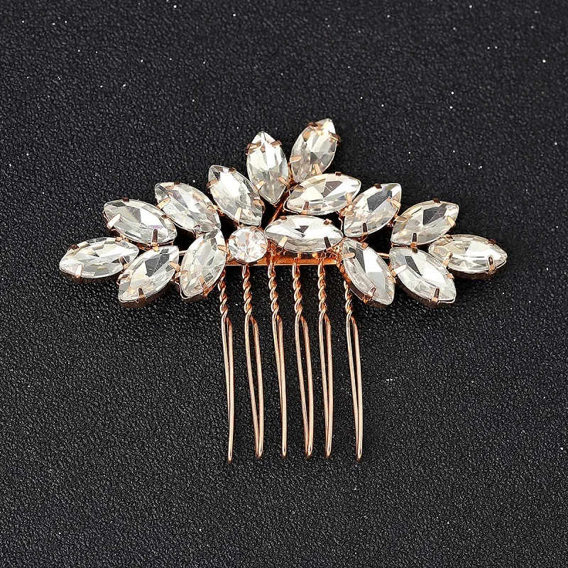 Bridal Wedding Hair Accessories Crystal Silver Color Hair Combs for Women Bride Headpiece Party Jewelry Bridesmaid Gift