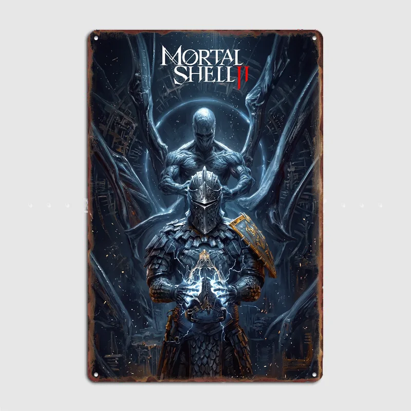 Mortal Shell 2 Dark Fantasy Poster Metal Posters Sign Bar Club Custom Bedroom Indoor Wall Decor Tin Room Decoration Home Decor