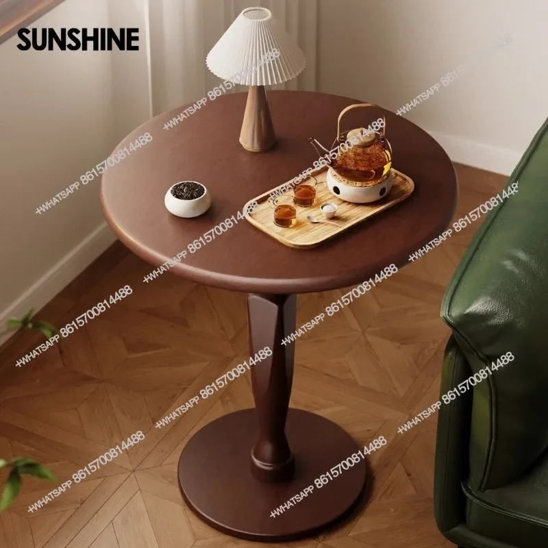 

Round Coffee Table Wooden Sofas Side Tables Minimalist Modern Tea Table Luxury Living Room Center Tables Interior Furniture