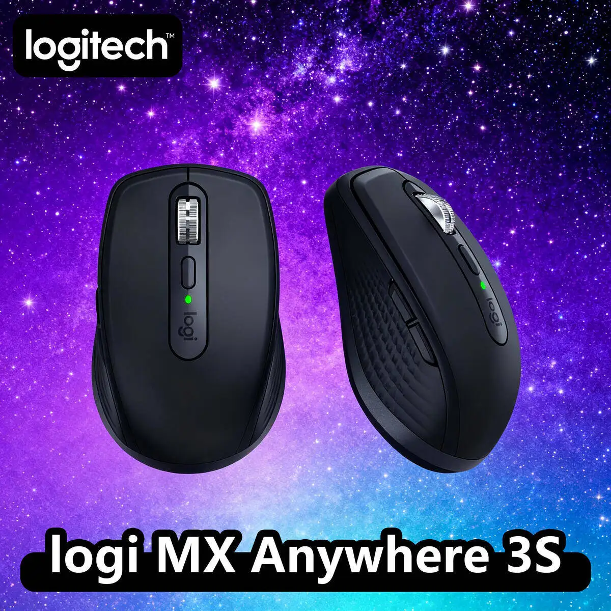 Logitech MX Anywhere 3S Ergonomic Wireless Mouse, Silent, 8000 DPI, MagSpeed, USB-C Fast Charge, iPad Logitech Mouse Collection