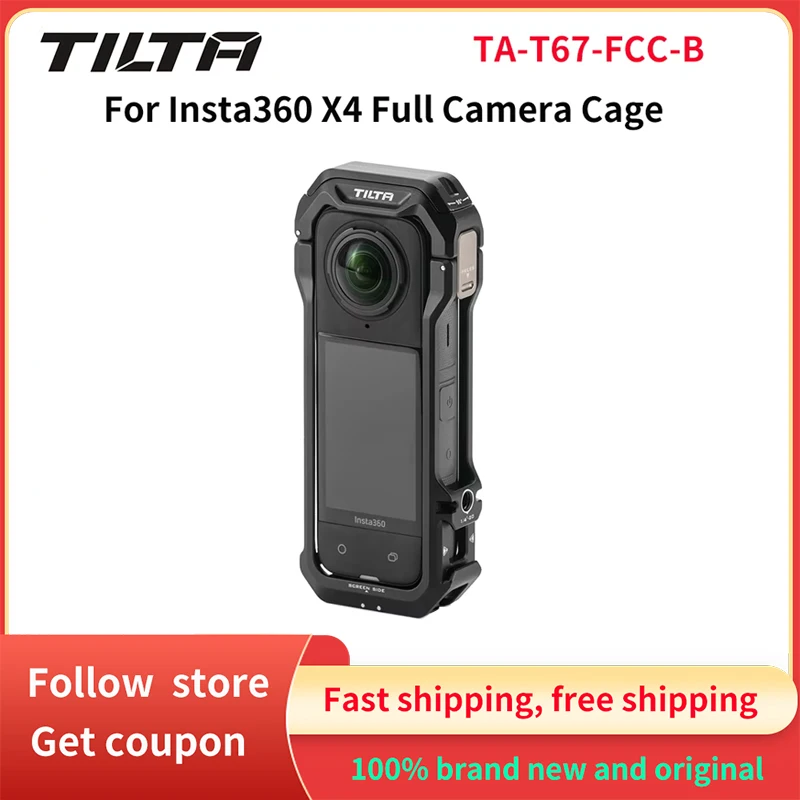 

TILTA TA-T67-FCC-B Full Camera Cage Quick Assembly Adjustable Support Cold Shoe Metal Protective Cage for Insta360 X4