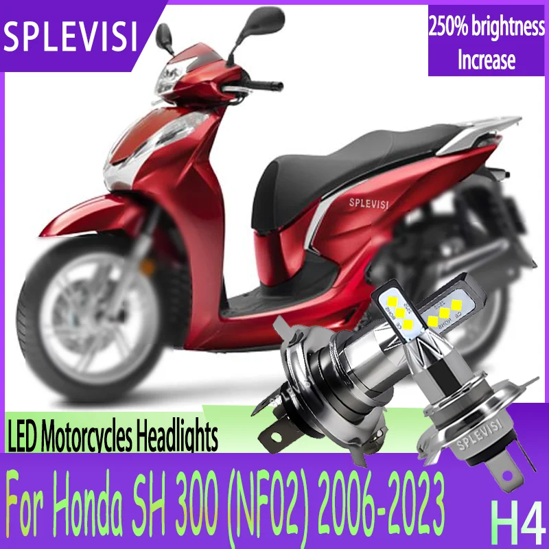 

H4 LED Headlight Conversion Kit for Motorcycles 60W 6000LM For Honda SH 300 (NF02) 2006 2007 2008 2009 2010 2011 2012 2013-2023