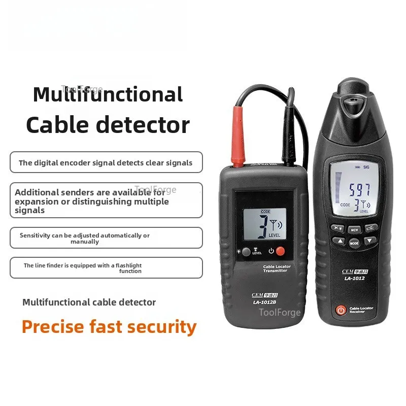 CEM Multifunctional Cable Underground Wall Wire Finder Detector LA-1012 Transmitter Tracker Finding Multifunctional Detector.