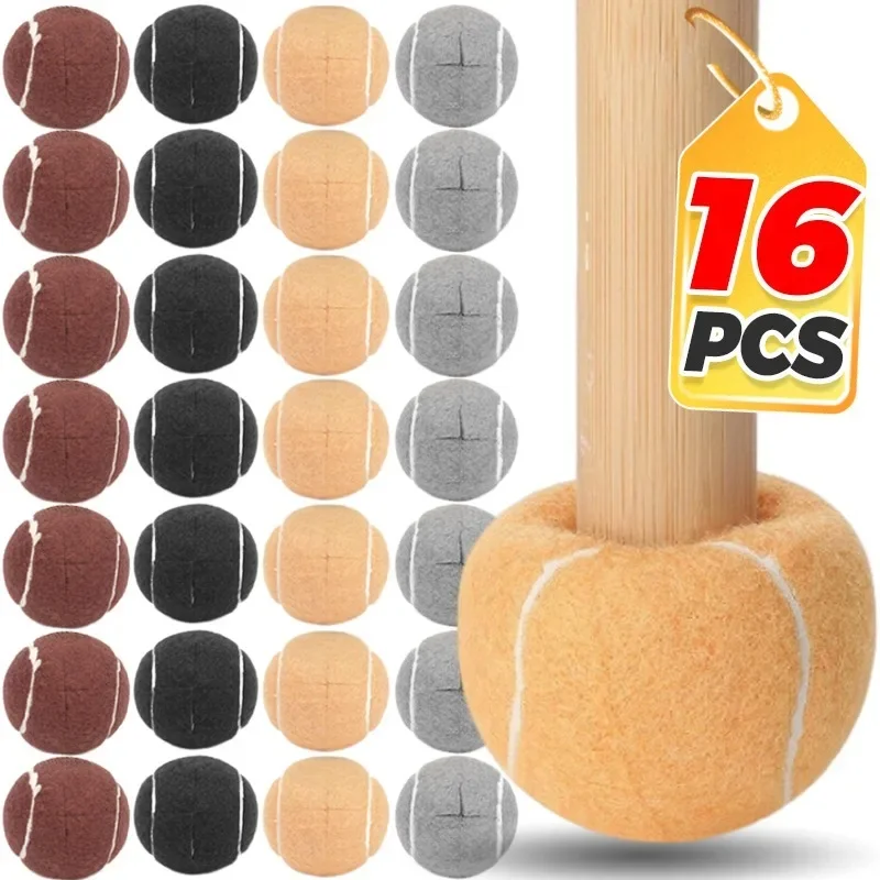 16/1PCS Chair Leg Covers Tennis Balls Shape Felt Non-slip Pads Furniture Floor Protector Cover Anti-Noise Table Legs Chair Cap