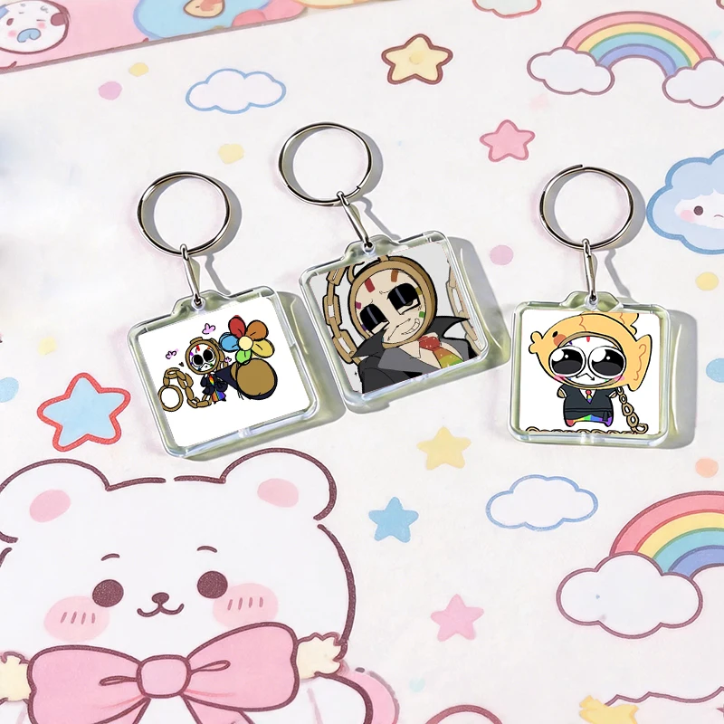 Cartoon Game Character Dyle Acrylic Keychain Handmade Hanging for Clothes Backpack Decoration Accessories Gifts with Friends