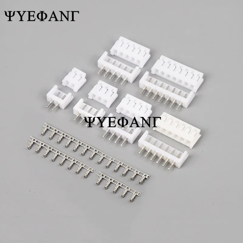 20Pcs EH2.5 2.5mm Pitch Wire to Board Connector (2-8 Pin) - Straight/Curved Pin Header Socket , Housing & Terminal