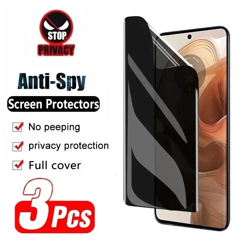 

3Pcs Privacy Hydrogel Film For Motorola G50 G51 G62 G71 G200 5G For Moto Edge 20 Pro Lite E7 G10 Power Screen Protector