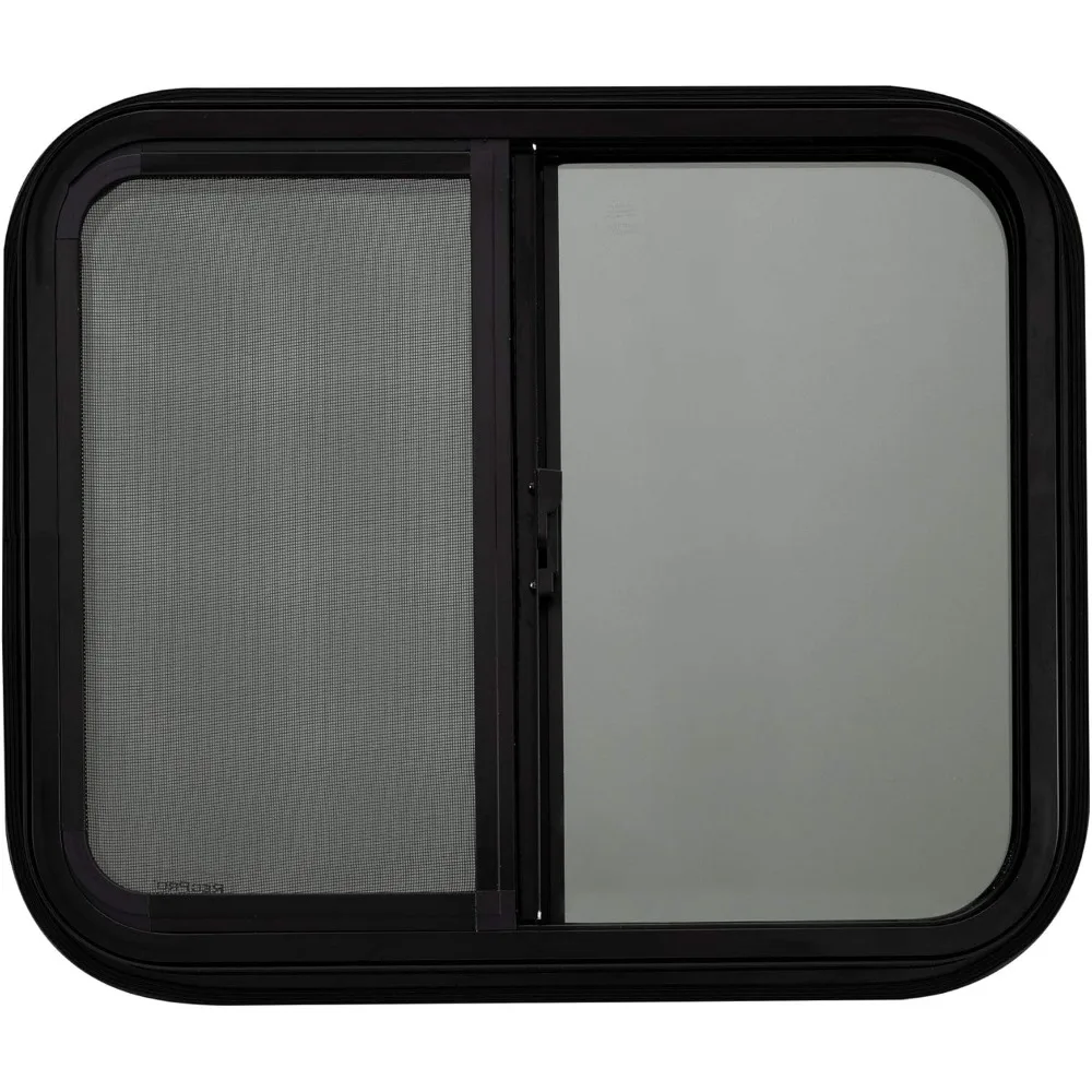 Ventana RV deslizante horizontal de 24 x 20, 1,5 paredes, 2 ventanas, kit de molduras incluido, fabricado en Estados Unidos