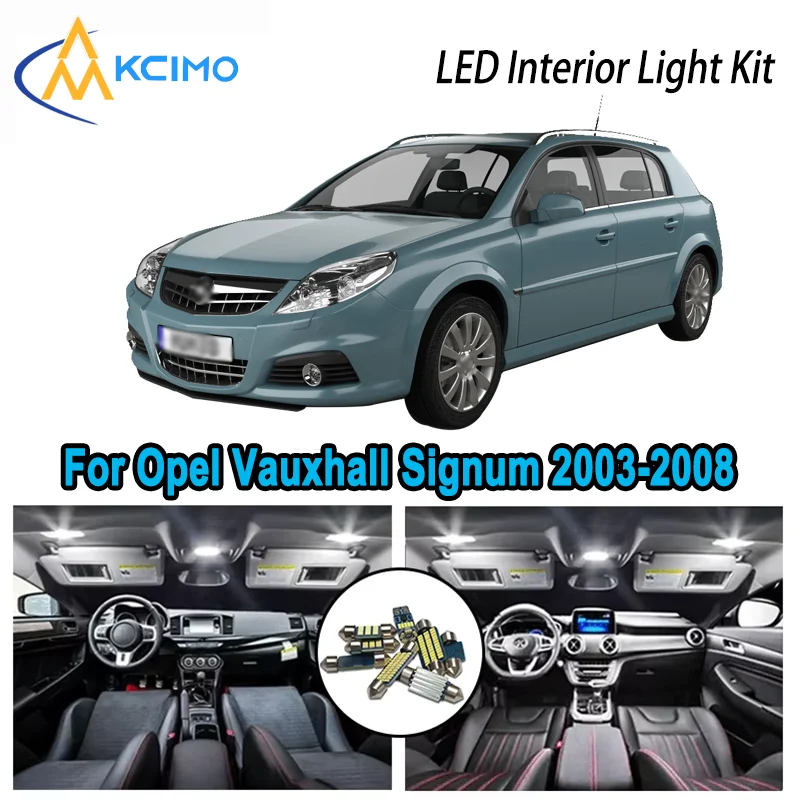 

For Opel Vauxhall Signum 2003-2008 2004 2005 Premium Bright LED Interior Dome Map Trunk Light Kit Car Led Lamps Canbus No Error