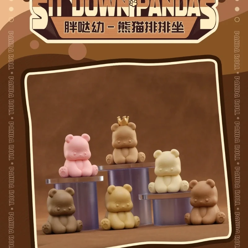 

52 игрушки, натуральная панда, рулон, пухлая детская панда, сидящая в милой глухой коробке, мини-милая модная игрушка, подарок на день рождения, декор для настольной комнаты