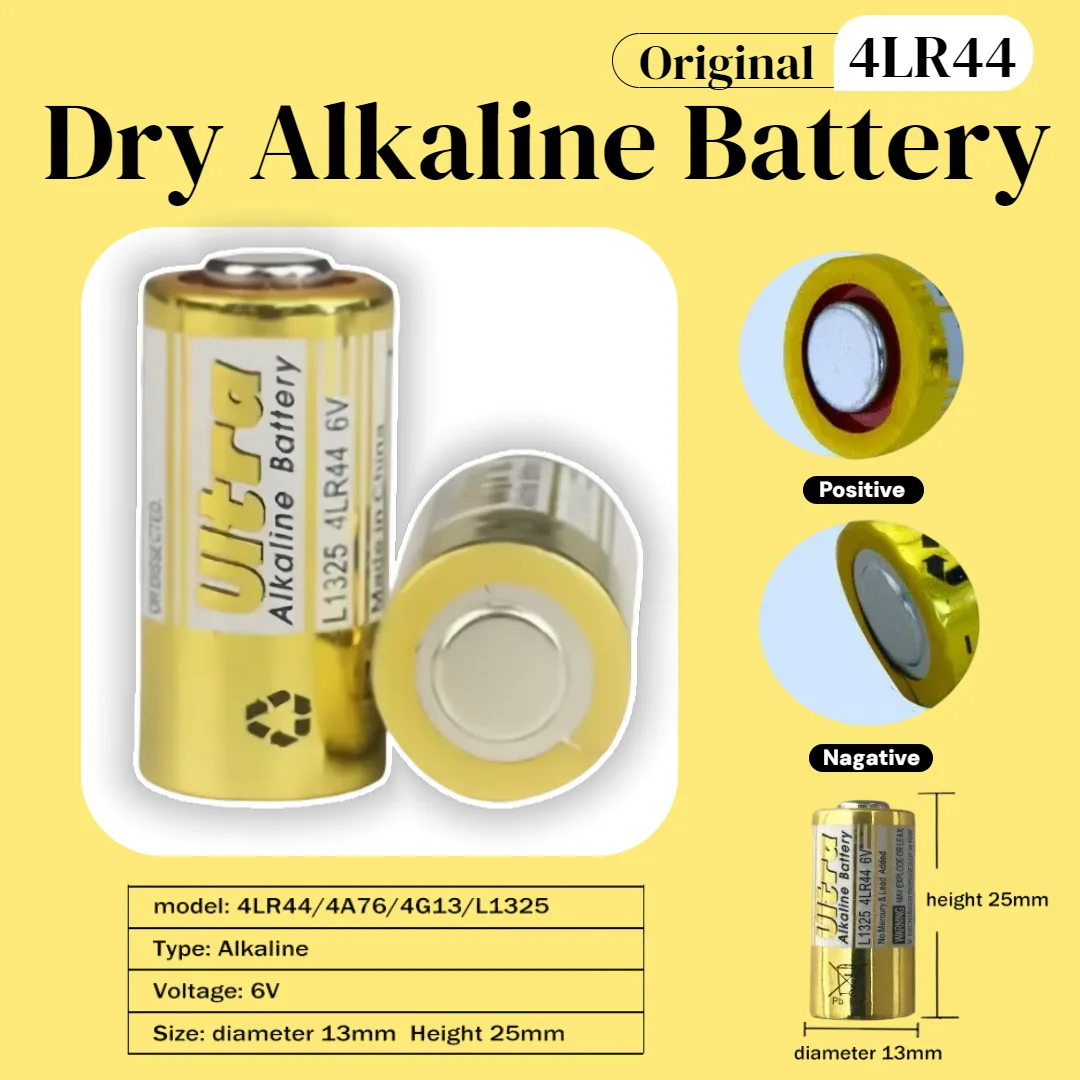 

4LR44 6V Alkaline Battery L1325/4AG13/4A76/544 Equivalent for Car Remote Watch Toy Calculator Key Fob Medical Devices