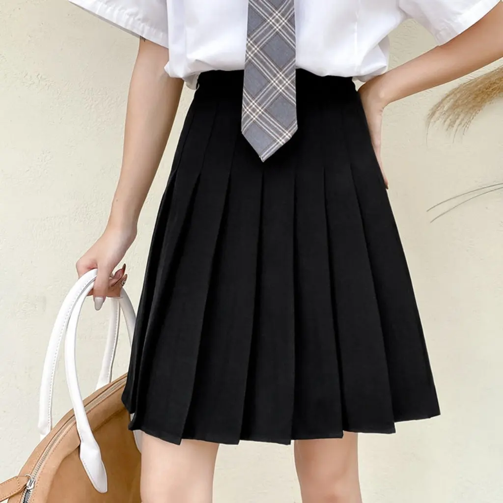 

Women's Pleated Skirt Extra Long A-Line Elastic Back Waist Anti-Exposed New Style Fashionable Ladies' Skirts