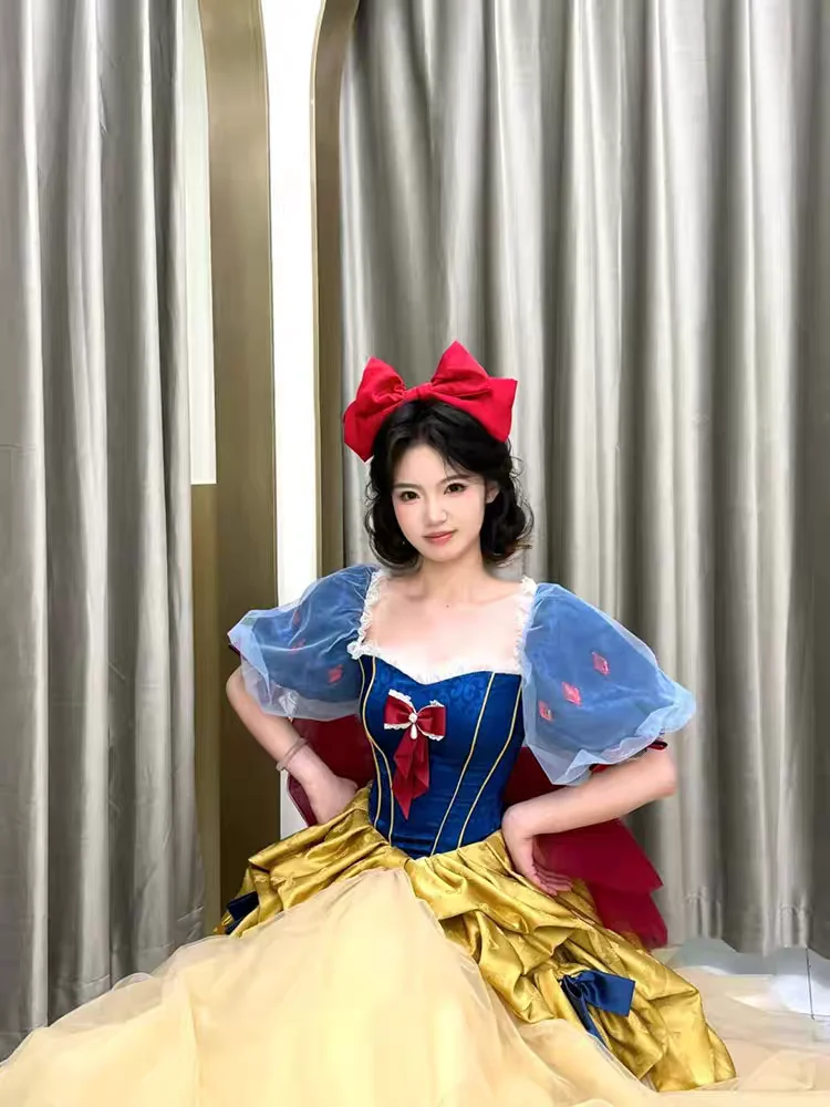   Costume de Cosplay blanche-neige, jupe Fing Princ, cérémonie pour adultes, robe de soirée d'anniversaire, spectacle sur scène