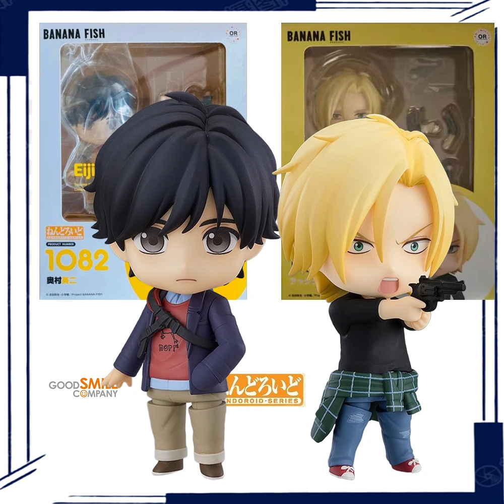 Genuine Original GSC Nendoroid No.1077 1082 Ash Lynx Eiji Okumura Anime Figure Collectibles Decorative Items Children's Gifts