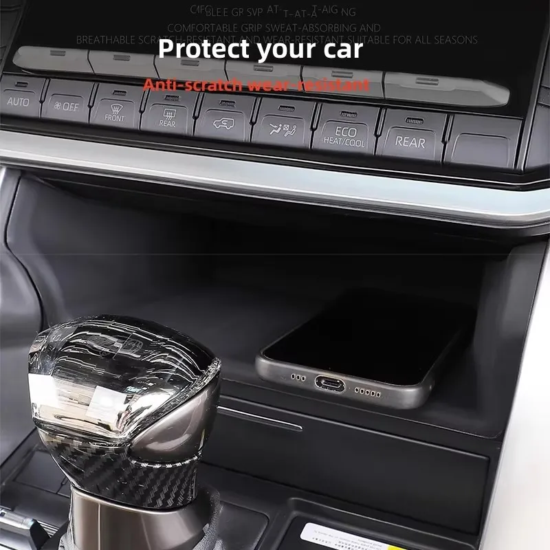 لاند كروزر LC300 2022 2023 2024 وحدة التحكم المركزية العلوي صندوق تخزين من السيليكون وسادة الغبار حصيرة اكسسوارات السيارات الداخلية #3