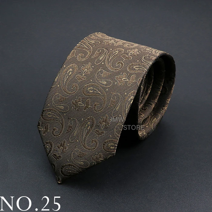 Neue Design Hochzeit Männer Krawatte Grau Braun Grün Paisley Blume Krawatten Männer Business Dropshipping Bräutigam Kragen Zubehör Geschenk – Detail 25