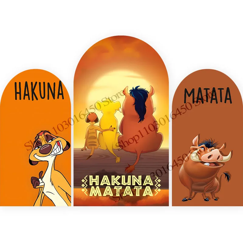 

The Lion King Simba Arch Backdrop Birthday Party Decoration Doublesides Photography Background Polyester Studio Props