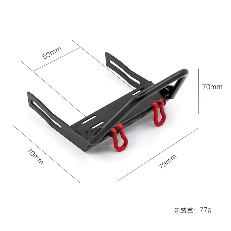Durable Metal Front Bumper,1/10 RC Rock Crawler Car Bumper Guard For Axial SCX10 Traxxas TRX4 D110 CC01 Off‑Road Upgrade Parts