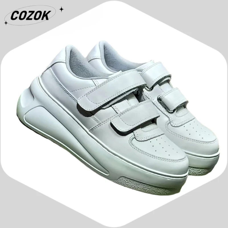 25 Hot-Selling New Products British Style Advanced Genuine Leather Wear-Resisting Casual Lady Sneaker Beautiful Simple