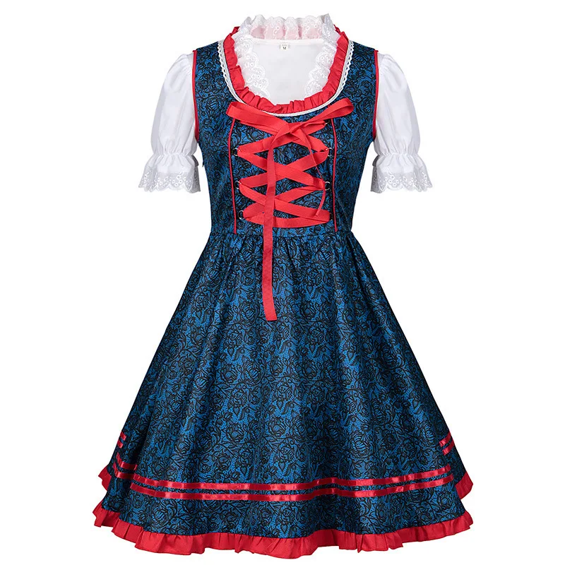 Costumi Oktoberfest abiti da donna Dirndl 2 pezzi abiti da Oktoberfest tedeschi Costume bavarese abiti da carnevale di birra