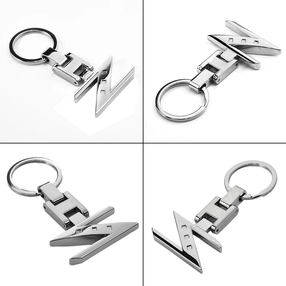 1 PC Z Style Auto Key Chain Ring Chrome Finishing Fits For Nissan 280ZX 300ZX 350Z 370Z Z Zinc Alloy Auto Interior Accessories