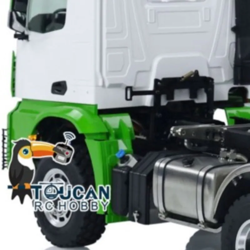 

1/14 RTR LESU RC Hydraulic Metal Dump Truck Model 6x6 3-way Radio Control Tipper Car Toy with Light Sound Sticker THZH1788