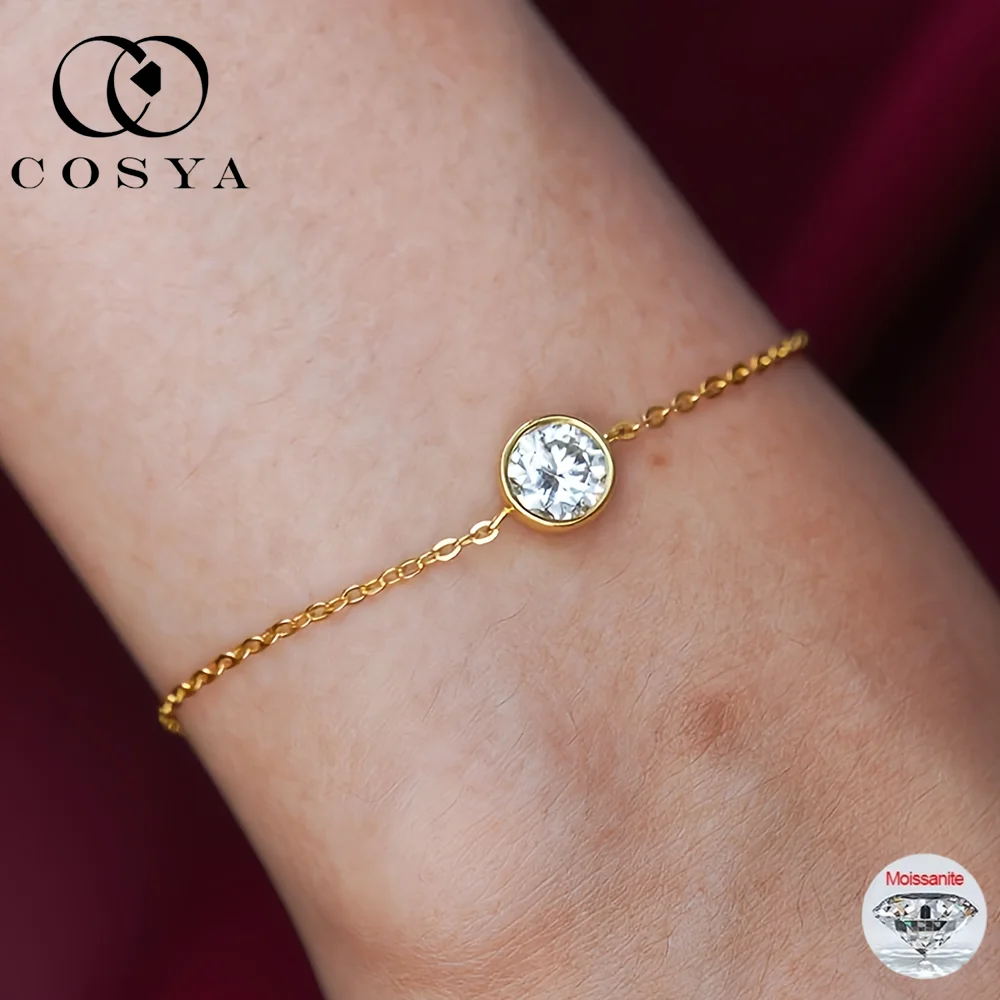 

COSYA Bubble Moissanite браслет GRA сертифицированное стерлинговое серебро S925 для женщин лабораторный бриллиант юбилей изысканные классические ювелирные изделия подарки