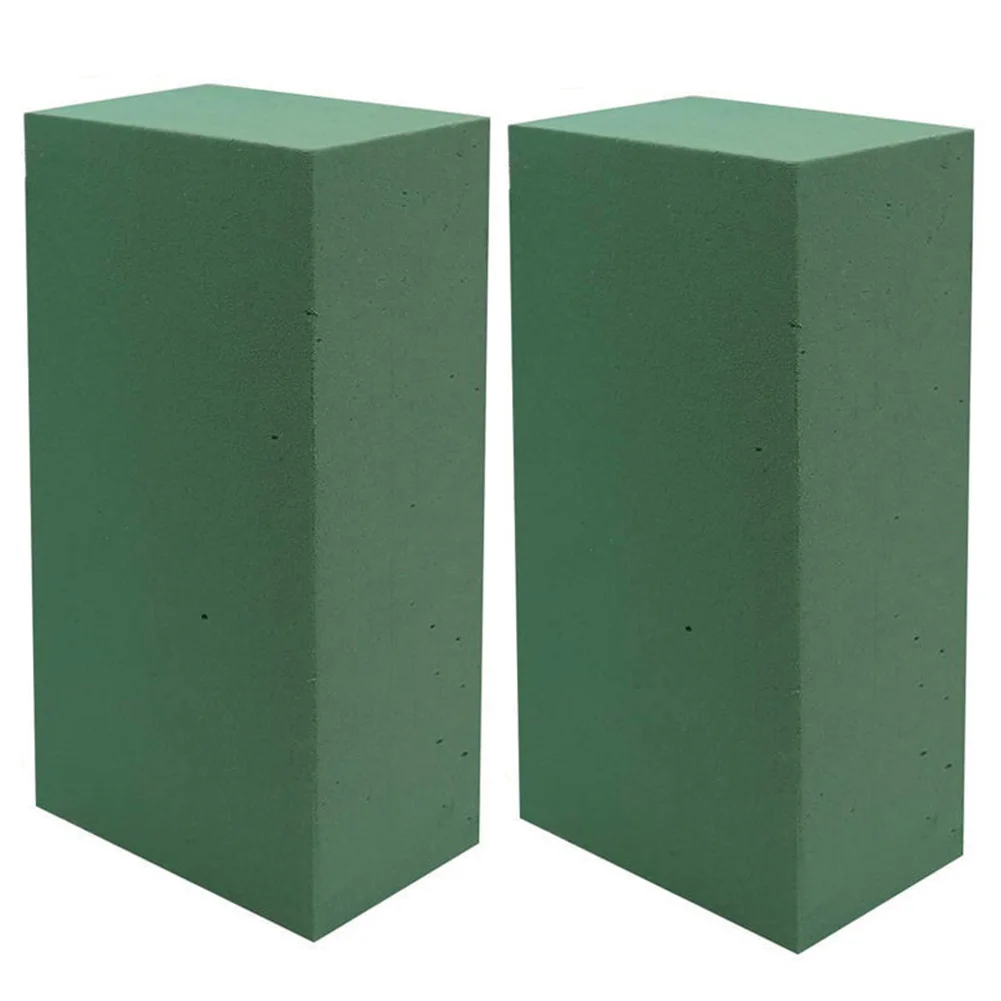 Foam Brick Cutting Paste Home Shop Flower Raising 2pc Easy To Use Flower Mud Green Lightweight Odorless To Use