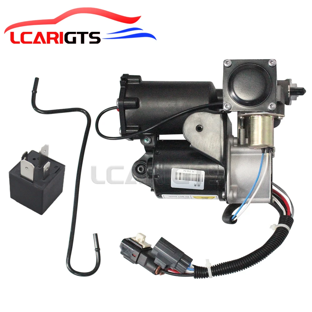

1Set Air Suspension Pump with Relay with Air Pipe For Land Rover Discovery 3&4 Range Rover Sport LR023964 LR045251 LR015303